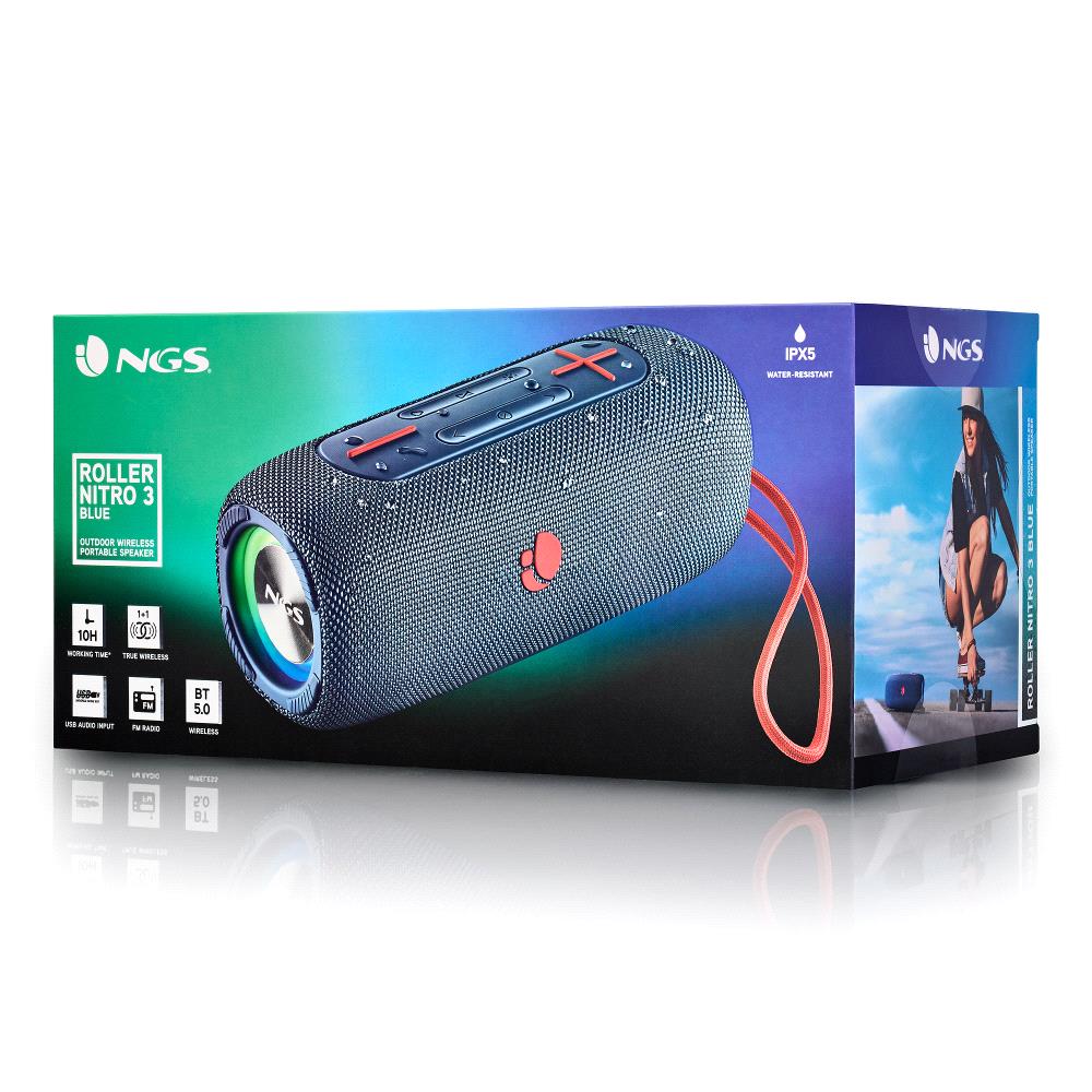 THE PENCIL, C.B.  ALTAVOZ NGS BLUETOOTH ROLLER SLANG PORTATIL CON ASA 40 W  USB MICRO SD AUX IN