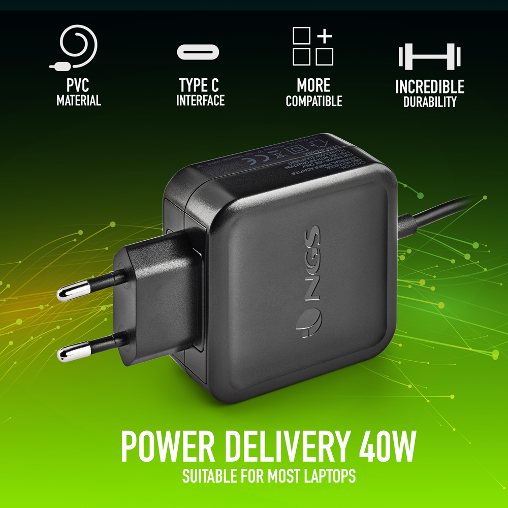 45W USB-C Replacement AC Adapter Battery Charger Auto 5V9V 12V 15V