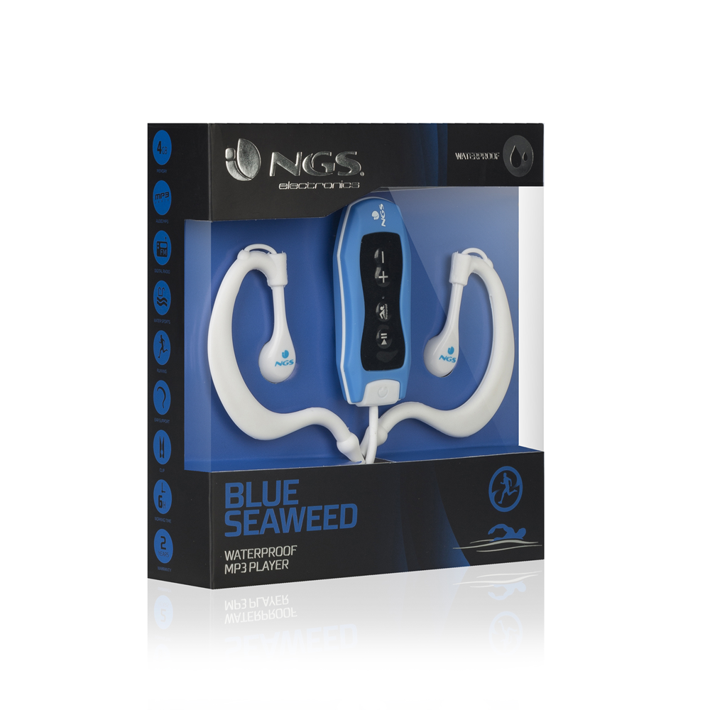 Reproductor MP3 resistente al agua de 4Gb Seaweed Blue