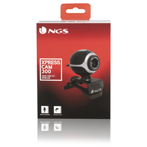 NGS XpressCam300 Webcam avec microphone VGA USB Noir