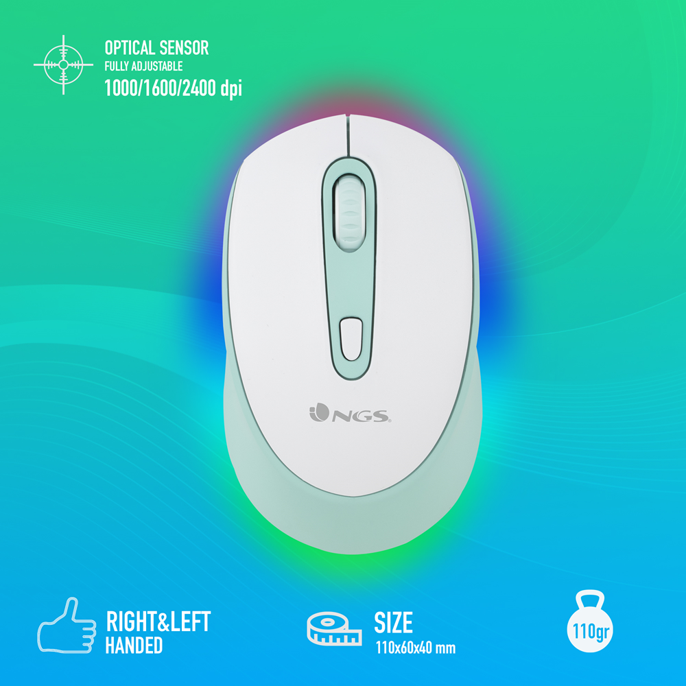 Souris sans fil optique - Bluetooth 2.4 - Dpi réglable + dongle